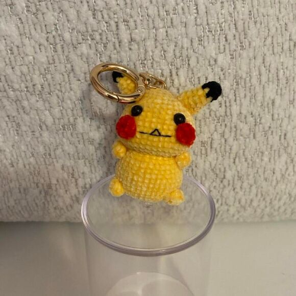Pokemon Accessories - Handmade Crocheted Keychain Pikachu
